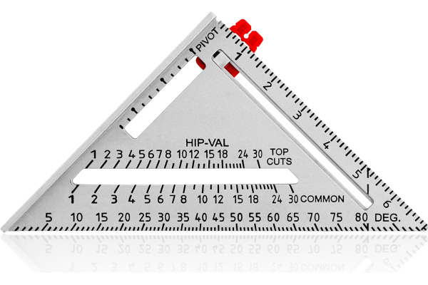 Угольник многофункциональный VertexTools profi 5 в 1, al, подвижная шкала, плоскость+масштаб толщина 4,5 мм 3046-3