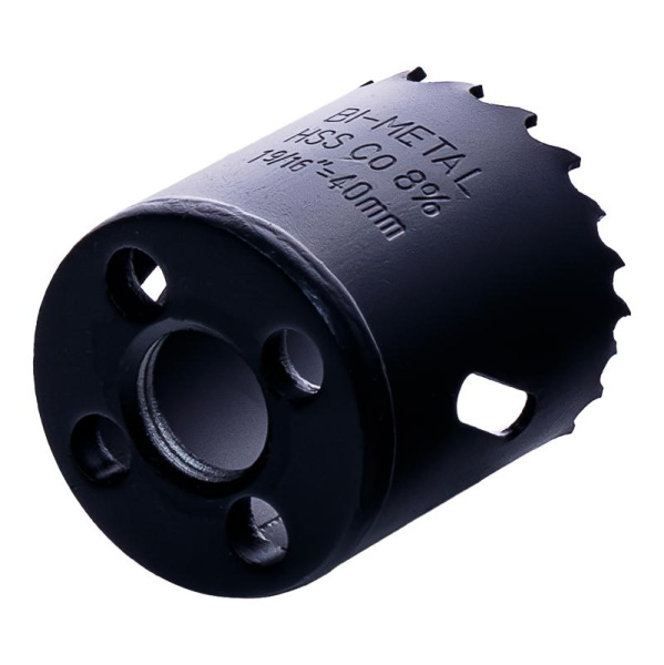 Коронка биметаллическая по металлу 40мм, крупный зуб, Hilberg Bi-Metal Cobalt 8% (М42), CML040