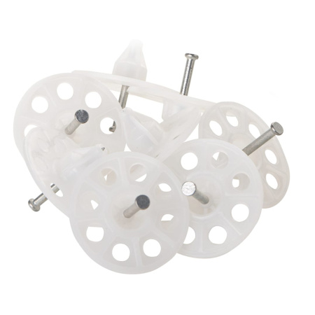 Тарельчатый дюбель F-INS с гвоздем для монтажного пистолета, FIXPISTOLS, 50мм, уп.100шт.