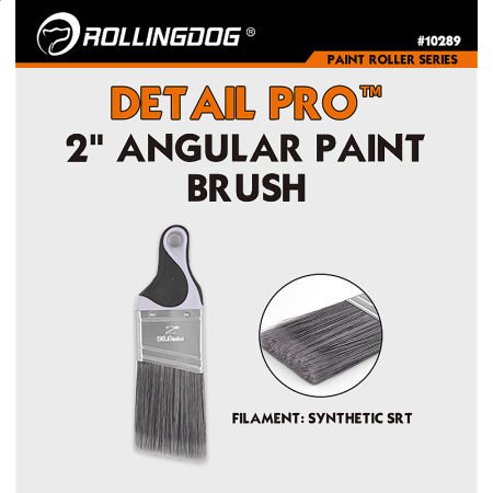 Плоская кисть Rollingdog DETAIL PRO S1000 50 мм угловой срез, синтетика арт.10289