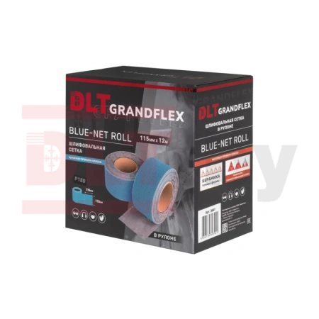 Шлифовальная сетка в рулоне DLT GrandFlex BLUE-NET ROLL, P180, 115мм*12м, (керамика), арт. 3641