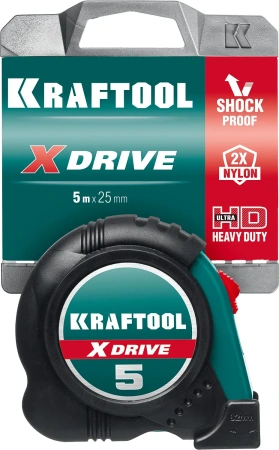 Рулетка 5м KRAFTOOL X-Drive, 5 м х 25 мм