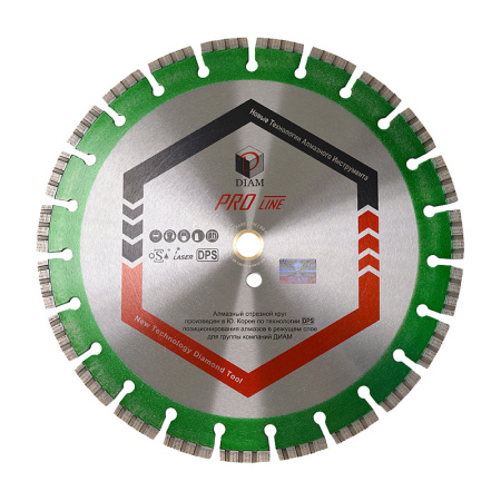 Диск отрезной алмазный DIAM PRO LINE Гранит 350мм/25,4/20мм/3,2мм, 000596