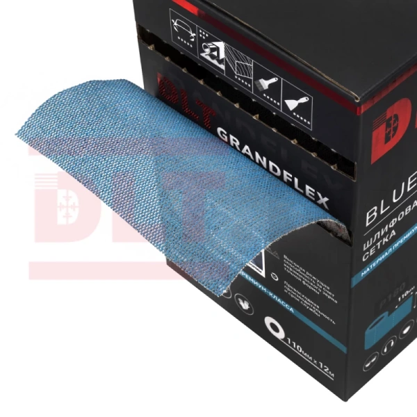 Шлифовальная сетка в рулоне DLT GrandFlex BLUE-NET ROLL, P320, 115мм*12м, (керамика), арт. 3644