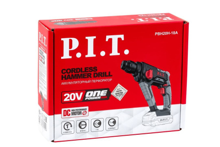 Перфоратор P.I.T. PBH20H-18A SOLO бесщеточн., OnePower Li-ion 20V