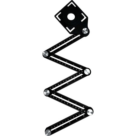 Шаблон плиточника с угловым фиксатором 6 колен 1 трафарет VertexTools 3043-6-12