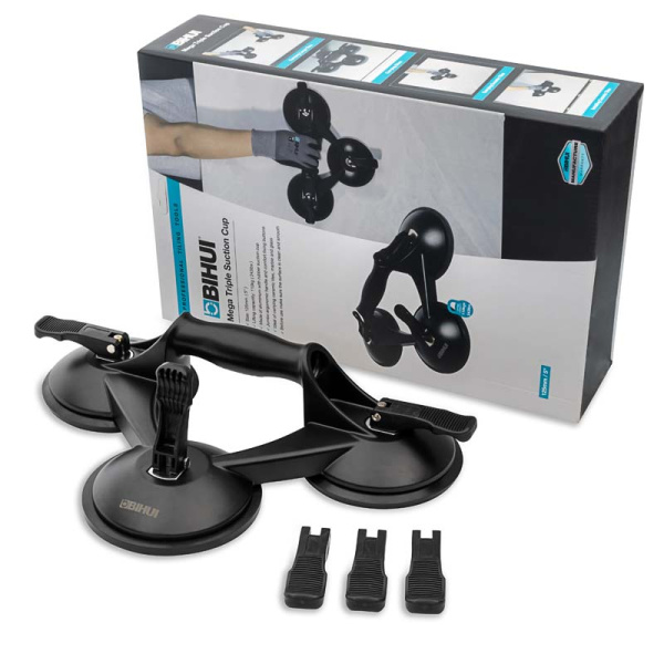 Присоска тройная для шероховатой или слегка структурной поверхности BIHUI SCTB4, 110кг