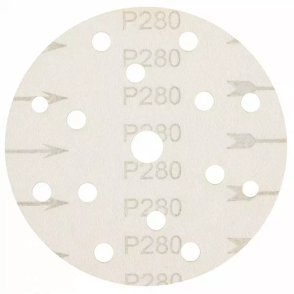 Абразивный круг P280 SCHTAER 255 Abrasive paper 150 мм 15 отверстий, уп. 10 шт, арт. 255Sc280