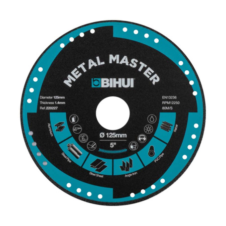 Диск отрезной алмазный BIHUI Metal Master  125мм/22,23мм/1,4мм, DSBC125