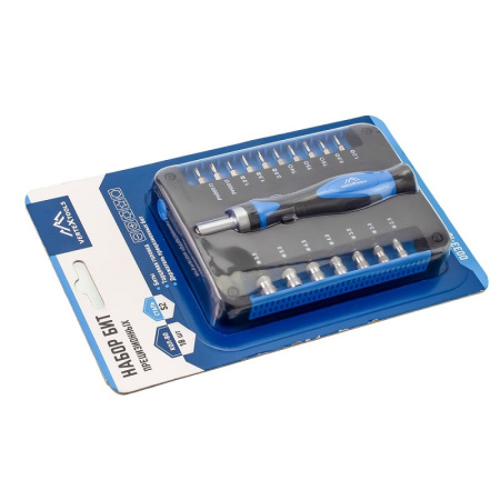 Набор бит прецезионных 18 предметов, держатель реверсивный VertexTools 0033-18