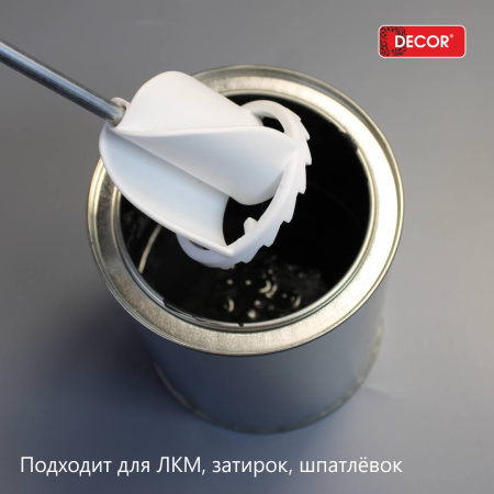 Миксер DECOR 60 мм для затирок, красок, шпатлевок, хвостовик d 6 мм арт. 999-060