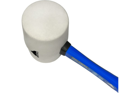 Киянка резиновая 680г белая резина, рукоятка фибергласовая обрезиненная VertexTools 10-45-680