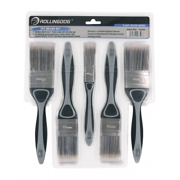 Набор кистей BT1000 20/40/40/50/50 мм, полиэстер, серия Professional, Rollingdog арт.10440
