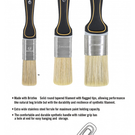 Набор кистей DUAL-PRO 25/35/45 мм, синтетика, серия Elite, Rollingdog арт.10455