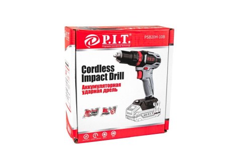 Дрель-шуруповерт ударная P.I.T. PSB20H-10B SOLO бесщеточн., OnePower Li-ion 20V