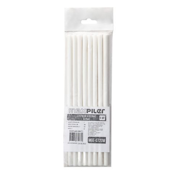 Клеевой стержень MAXPILER MGE-0720W уп.8шт. Клеевой стержень MAXPILER MGE-0720W уп.8шт.