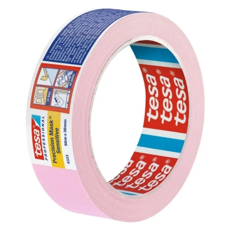 Малярная лента деликатная, 30ммх50м tesa® Precision Mask® Sensitive розовая арт. 04333-00019-03