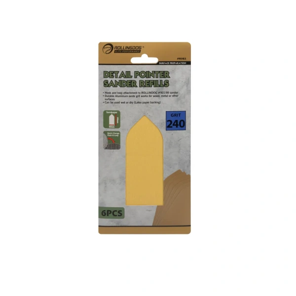 Шлифовальная бумага 195х80 мм Р240 Rollingdog 6 шт. арт.90183