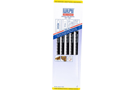 Пилка для электрического лобзика по дереву быстрый рез WILPU HGS 54 уп.5шт. арт.0239000005