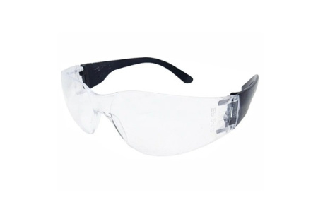 Очки защитные тип Классик открытого типа ПРОЗРАЧНЫЕ с черной дужкой