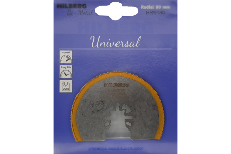 Полотно пильное универсальное Hilberg Radial Ti-N 80 mm HR9180