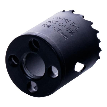 Коронка биметаллическая по металлу 38мм, крупный зуб, Hilberg Bi-Metal Cobalt 8% (М42), CML038