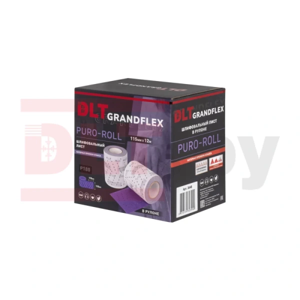 Шлифовальный лист в рулоне DLT GrandFlex PURO-ROLL P180 115мм*12м (керамика точной формы) арт. 3648