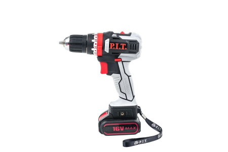 Дрель-шуруповерт ударная P.I.T. PID03002-16M2/BL бесщеточн., Li-ion 16V, 1500mAh