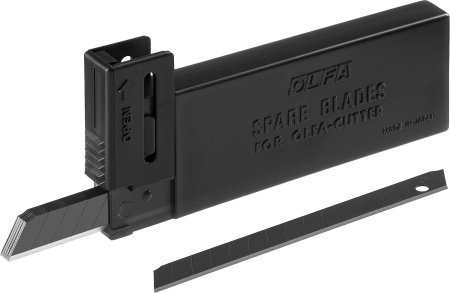 Сменные лезвия для ножей 9мм в кейсе OLFA EXCEL BLACK особо острые 10 шт.