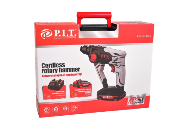 Перфоратор P.I.T. PBH20H-16A/1 бесщеточн., One Power Li-ion 20V, 2Ah Перфоратор P.I.T. PBH20H-16A/1 бесщеточн., One Power Li-ion 20V, 2Ah
