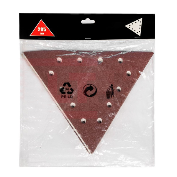 Шлифовальный треугольник P240 DLT, 285мм, 8 отверстий, уп.10шт., 0332