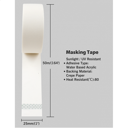 Малярная лента из крепированной бумаги Rollingdog 48мм x 50м (7 дней) арт.80024