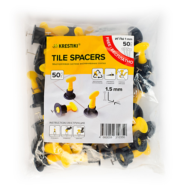 Многоразовая (ремонтная) СВП 3D KRESTIKI  1,5мм уп.50шт.