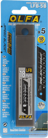 Лезвия для ножа 18 мм OLFA SPEED BLACK тефлоновые уп.10шт. арт. OL-LFB-5B