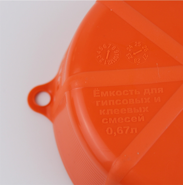 Емкость DЕCOR для гипса и затирки 0,67 л, низкая 670-0067