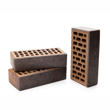 Облицовочный кирпич Тайга графит лава 1НФ 250х65х120 мм