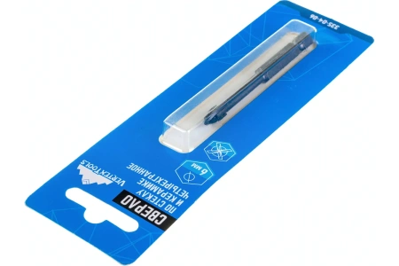 Сверло перьевое 4-х гранное по керамике и стеклу 6,0мм VertexTools 335-04-06