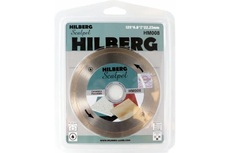 Диск алмазный отрезной 125*22,23 Hilberg Scalpel 0,8 mm HM008