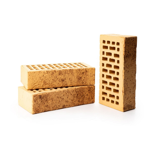 Облицовочный кирпич Тайга морошка скала, рваная фаска 0,7НФ 250х65х85 мм