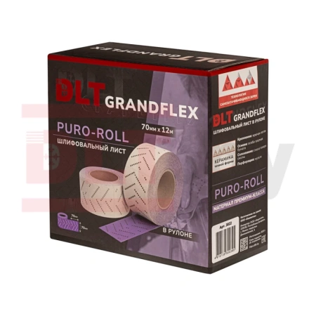 Шлифовальный лист в рулоне DLT GrandFlex PURO-ROLL P220 70мм*12м (керамика точной формы) арт. 3463