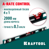 Сверхпрочный уровень KRAFTOOL A-RATE Control с зеркальным глазком, 2 м арт. 34986-200
