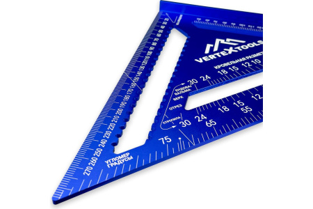 Угольник кровельный универсальный VertexTools profi 5 в 1, al анодированный, лазерная маркировка 300 3046-12