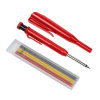 Набор: строительный карандаш DLT + 6 сменных стержней, (КРАСНЫЙ) арт.2430