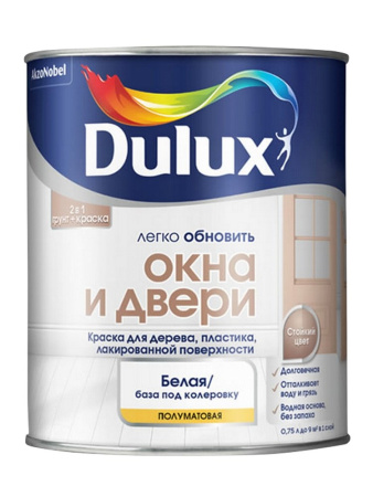 Краска Dulux Окна и двери BW 0.75 л