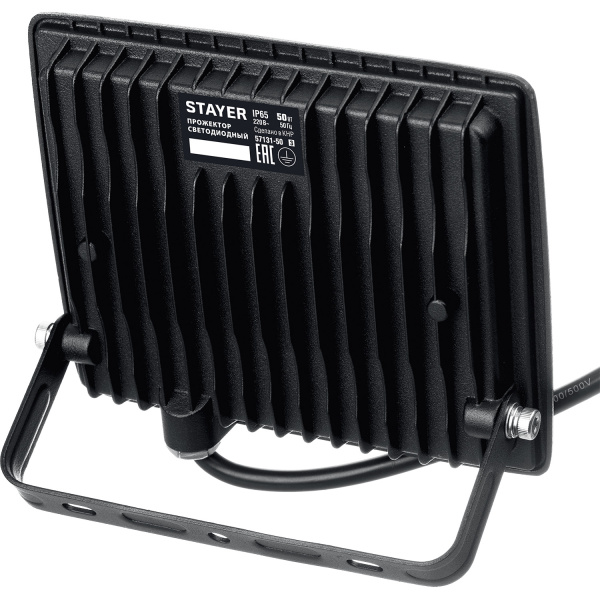 Светодиодный прожектор, STAYER LED-MAX, 50 Вт, 6500K, IP 65, арт. 57131-50