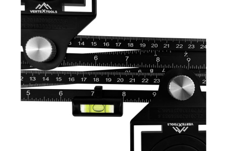 Складная регулируемая линейка для определения отверстий в керамической плитке VertexTools 3043-2