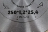 Диск алмазный отрезной 250*25,4 Hilberg Hyper Thin 1,2 mm HM570