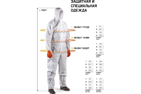 Малярный многоразовый комбинезон Jeta Safety, размер XL/52-54, JPC75g-XL