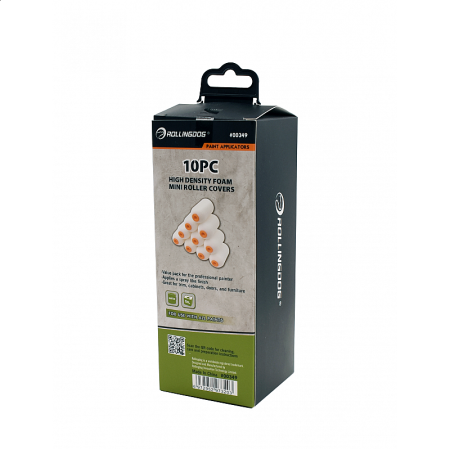 Набор мини-роликов Rollingdog GLOSS-KING 50мм, для бюгеля 6мм, поролон (10шт.) арт.00349